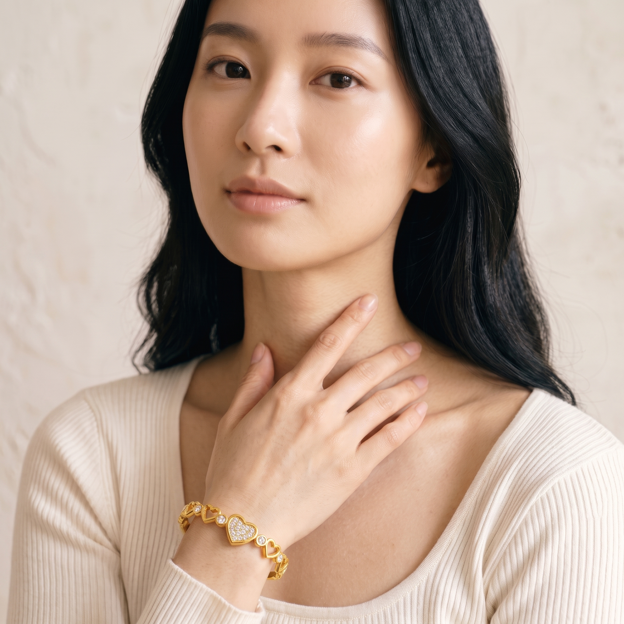 Heart Link Bangle