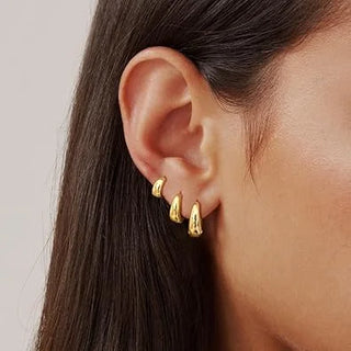 Classic Hoop Earrings Set of Three – view 4