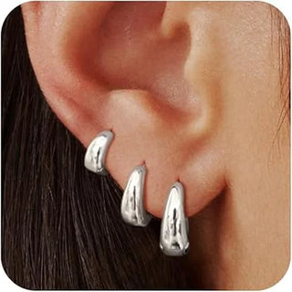 Classic Hoop Earrings Set of Three – view 2