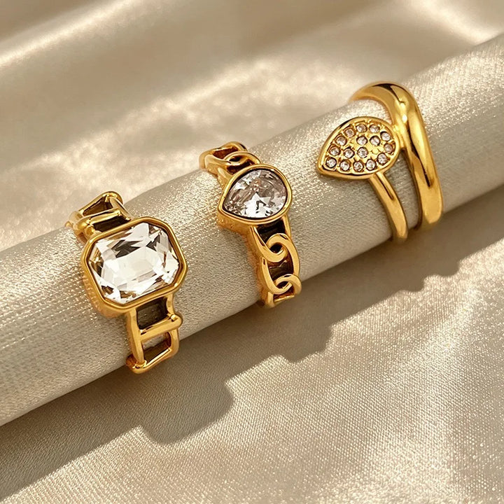 Open Band Crystal Ring – view 2