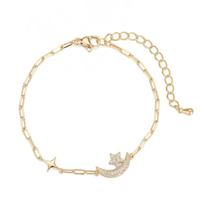 Céleste Moon & Star Bracelet – gold