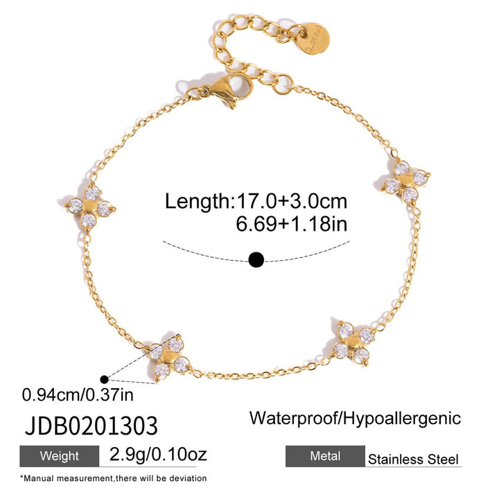 Petite Clover Bracelet – Four Clovers style