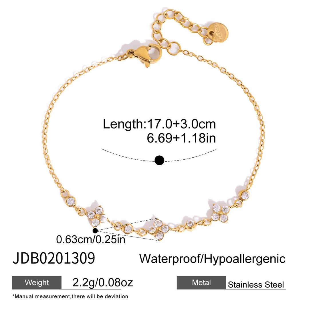 Petite Clover Bracelet – Clover Cluster style
