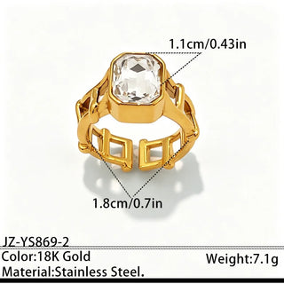 Open Band Crystal Ring – view 5