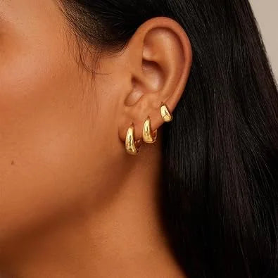 Classic Hoop Earrings Set of Three – view 3