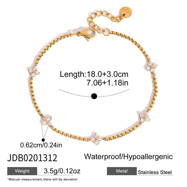 Petite Clover Bracelet – Clover Box Chain style