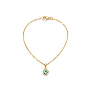 Birthstone Pendant Necklace, gold, May - Emerald