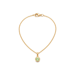 Birthstone Pendant Necklace, gold, August - Peridot
