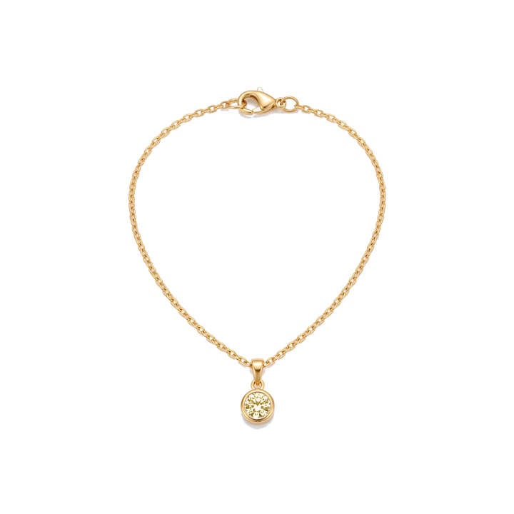 Birthstone Pendant Necklace, gold, November - Jonquil