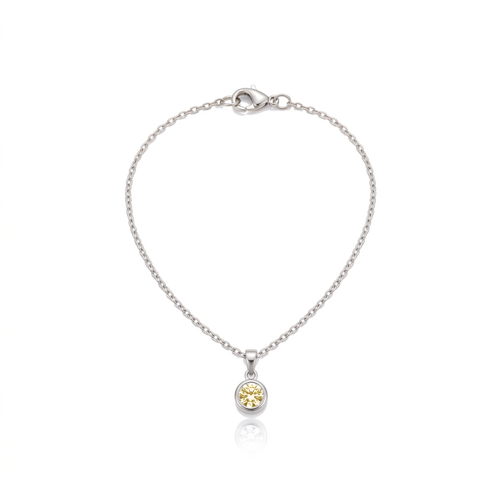 Birthstone Pendant Necklace, silver, November - Jonquil