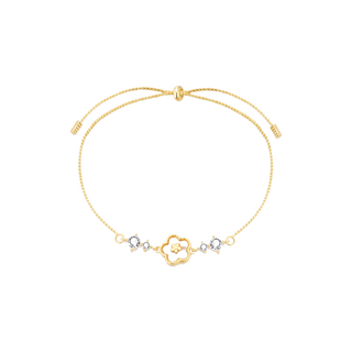 Blanche Clover Bracelet in gold on white background