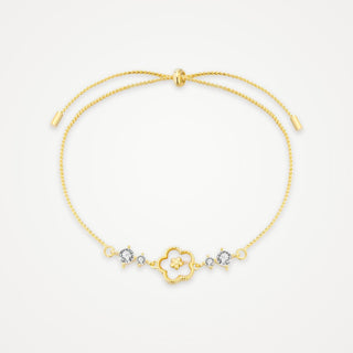 Blanche Clover Bracelet lying flat