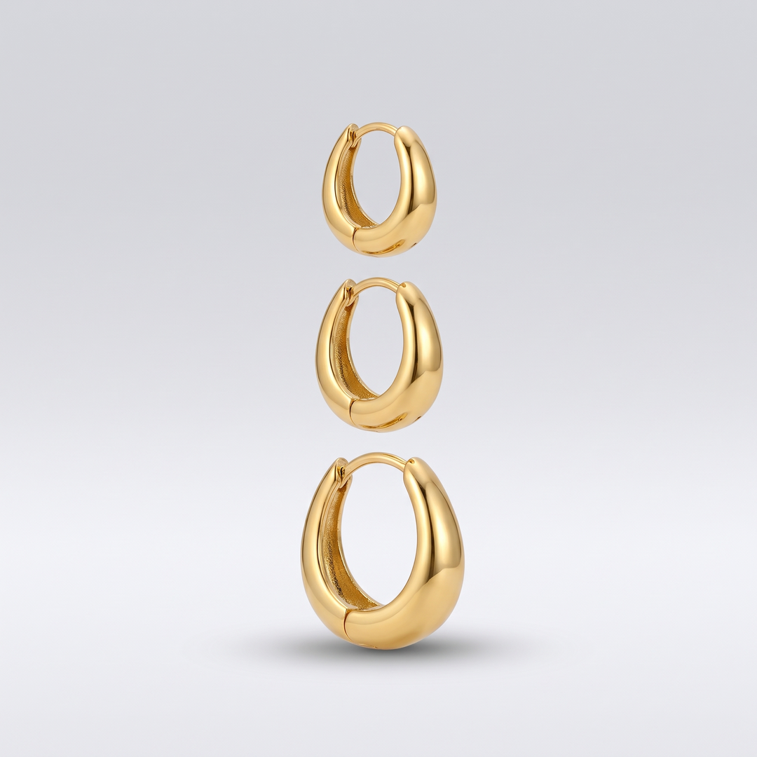 Classic Hoop Earrings Set of Three