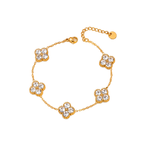 Jardin Charm Bracelet in gold on white background