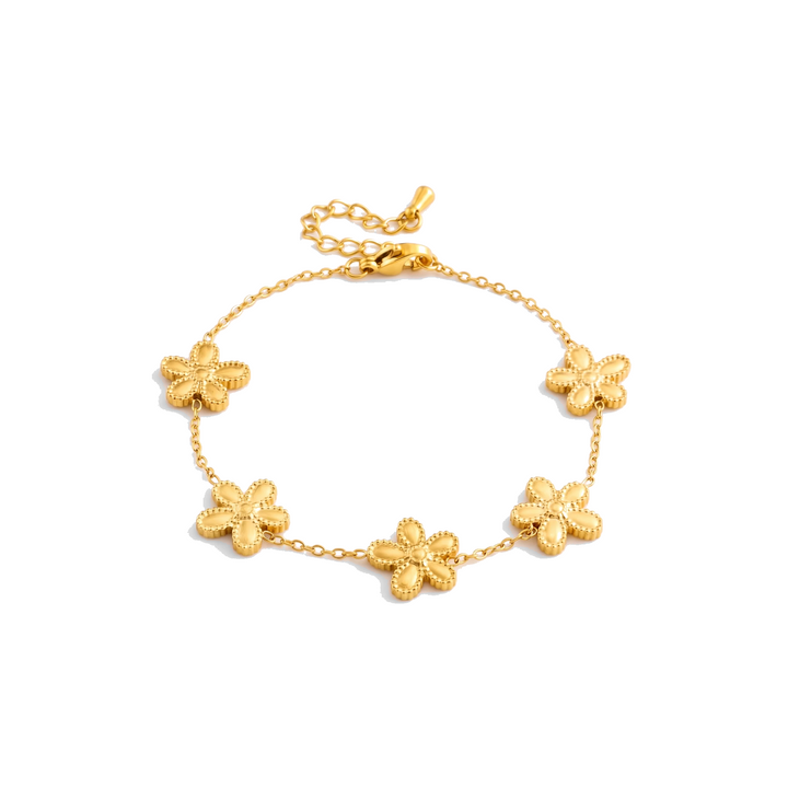 Lucky Petal Bracelet in gold on white background