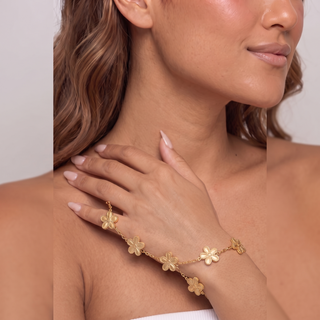 Lucky Petal Bracelet worn on the wrist