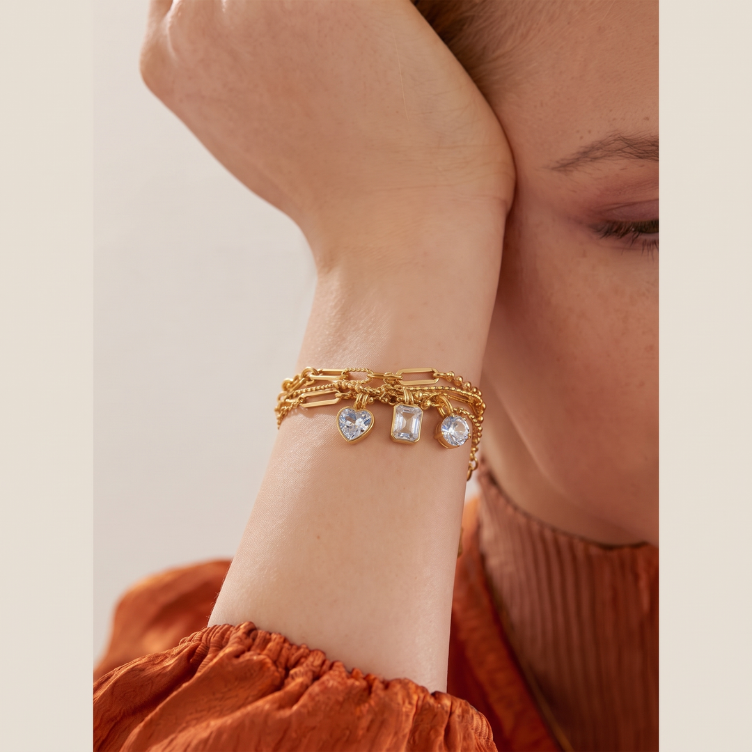 Multi Chain Bracelet worn on the wrist