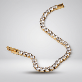 Classic Tennis Bracelet with box clasp