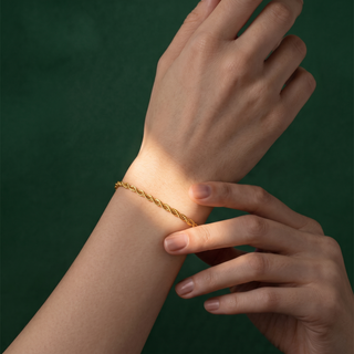 Rope Chain Bracelet worn on the wrist